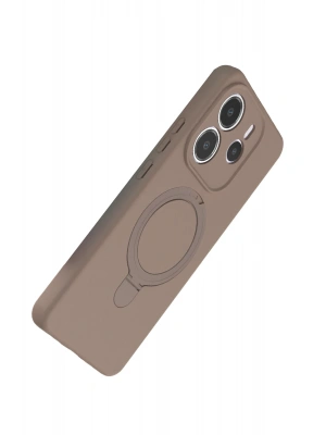 Newface Xiaomi Redmi Note 14 4G Regal Magsafe Standlı Kapak - Çöl Titanyum