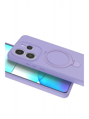 Newface Xiaomi Redmi Note 14 4G Regal Magsafe Standlı Kapak - Lila