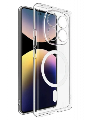 Newface Xiaomi Redmi Note 14 Pro 4G Combo Sert Şeffaf Magsafe Kapak - Şeffaf