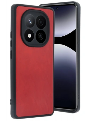 Newface Xiaomi Redmi Note 14 Pro 4G Kılıf Aras Deri Kapak - Kırmızı