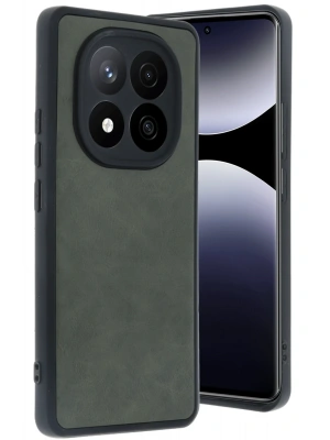 Newface Xiaomi Redmi Note 14 Pro 4G Kılıf Aras Deri Kapak - Koyu Yeşil