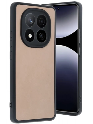 Newface Xiaomi Redmi Note 14 Pro 4G Kılıf Aras Deri Kapak - Pudra