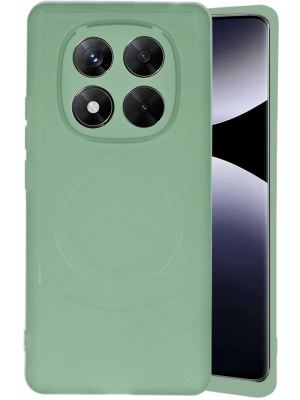 Newface Xiaomi Redmi Note 14 Pro 4G Kılıf Maya Karbon Kapak - Su Yeşili