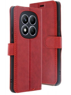 Newface Xiaomi Redmi Note 14 Pro 4G Kılıf Trend S Plus Kapaklı Kılıf - Kırmızı