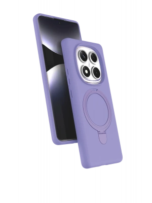 Newface Xiaomi Redmi Note 14 Pro 4G Regal Magsafe Standlı Kapak - Lila