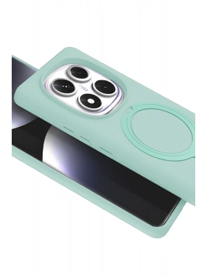 Newface Xiaomi Redmi Note 14 Pro 4G Regal Magsafe Standlı Kapak - Su Yeşili