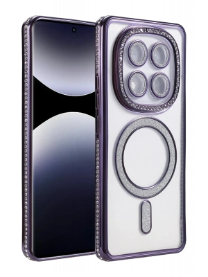 Newface Xiaomi Redmi Note 14 Pro 5G Joke Simli Magneticsafe Kılıf - Derin Mor