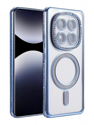 Newface Xiaomi Redmi Note 14 Pro 5G Joke Simli Magneticsafe Kılıf - Mavi