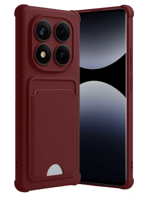 Newface Xiaomi Redmi Note 14 Pro 5G Kelvin Kartvizitli Silikon - Bordo