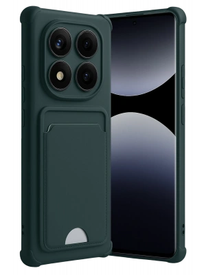 Newface Xiaomi Redmi Note 14 Pro 5G Kelvin Kartvizitli Silikon - Koyu Yeşil