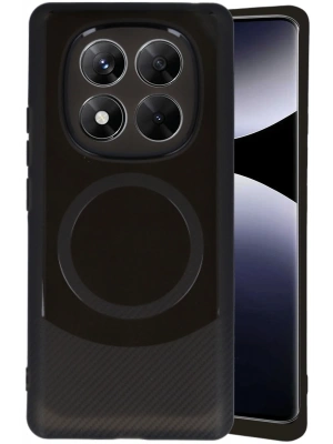 Newface Xiaomi Redmi Note 14 Pro 5G Kılıf Maya Karbon Kapak - Siyah
