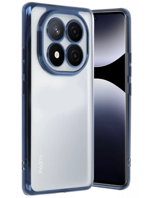 Newface Xiaomi Redmi Note 14 Pro 5G Kılıf Razer Lensli Silikon - Lacivert