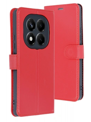 Newface Xiaomi Redmi Note 14 Pro 5G Kılıf Trend S Plus Kapaklı Kılıf - Kırmızı