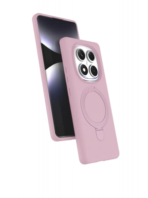 Newface Xiaomi Redmi Note 14 Pro 5G Regal Magsafe Standlı Kapak - Açık Pembe