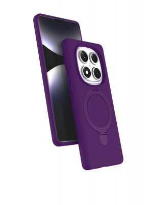 Newface Xiaomi Redmi Note 14 Pro 5G Regal Magsafe Standlı Kapak - Derin Mor