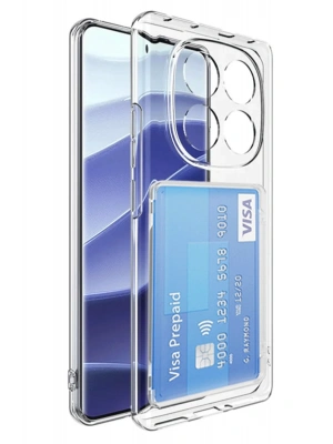 Newface Xiaomi Redmi Note 14 Pro Plus Kılıf Kart Şeffaf Silikon - Şeffaf