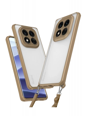 Newface Xiaomi Redmi Note 14 Pro Plus Kılıf Penta Silikon Kılıf - Çöl Titanyum