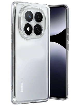 Newface Xiaomi Redmi Note 14 Pro Plus Kılıf Razer Lensli Silikon - Gümüş