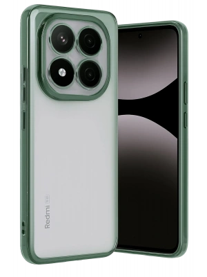 Newface Xiaomi Redmi Note 14 Pro Plus Kılıf Razer Lensli Silikon - Yeşil