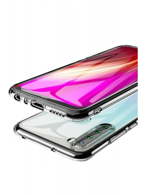 Newface Xiaomi Redmi Note 8 Kılıf Lüx Şeffaf Silikon