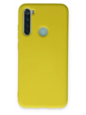 Newface Xiaomi Redmi Note 8 Kılıf Nano içi Kadife Silikon - Sarı
