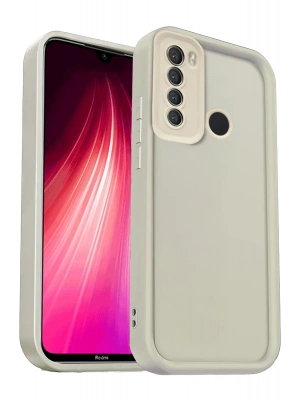 Newface Xiaomi Redmi Note 8 Kılıf Viera Silikon - Krem