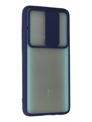 Newface Xiaomi Redmi Note 8 Pro Kılıf Palm Buzlu Kamera Sürgülü Silikon - Lacivert