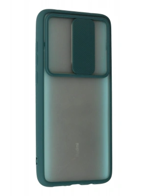 Newface Xiaomi Redmi Note 8 Pro Kılıf Palm Buzlu Kamera Sürgülü Silikon - Yeşil