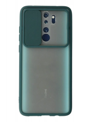 Newface Xiaomi Redmi Note 8 Pro Kılıf Palm Buzlu Kamera Sürgülü Silikon - Yeşil