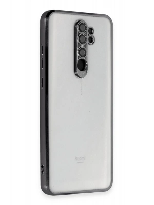 Newface Xiaomi Redmi Note 8 Pro Kılıf Razer Lensli Silikon - Siyah