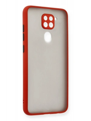 Newface Xiaomi Redmi Note 9 Kılıf Montreal Silikon Kapak - Kırmızı