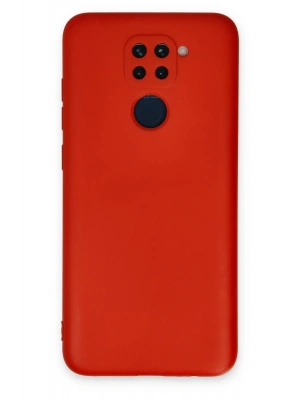 Newface Xiaomi Redmi Note 9 Kılıf Nano içi Kadife Silikon - Kırmızı