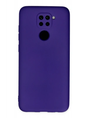 Newface Xiaomi Redmi Note 9 Kılıf Nano içi Kadife Silikon - Mor