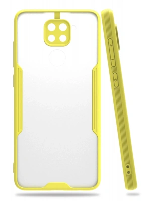 Newface Xiaomi Redmi Note 9 Kılıf Platin Silikon - Sarı