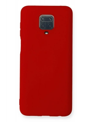 Newface Xiaomi Redmi Note 9 Pro Kılıf Nano içi Kadife Silikon - Kırmızı