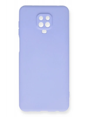 Newface Xiaomi Redmi Note 9 Pro Kılıf Nano içi Kadife Silikon - Lila