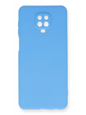Newface Xiaomi Redmi Note 9 Pro Kılıf Nano içi Kadife Silikon - Mavi