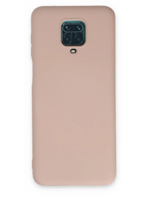 Newface Xiaomi Redmi Note 9 Pro Kılıf Nano içi Kadife Silikon - Pudra