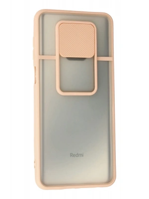 Newface Xiaomi Redmi Note 9 Pro Kılıf Palm Buzlu Kamera Sürgülü Silikon - Pembe