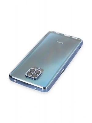 Newface Xiaomi Redmi Note 9 Pro Kılıf Razer Lensli Silikon - Açık Mavi