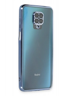Newface Xiaomi Redmi Note 9 Pro Kılıf Razer Lensli Silikon - Açık Mavi