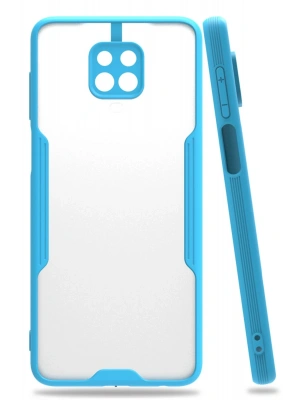 Newface Xiaomi Redmi Note 9S Kılıf Platin Silikon - Mavi