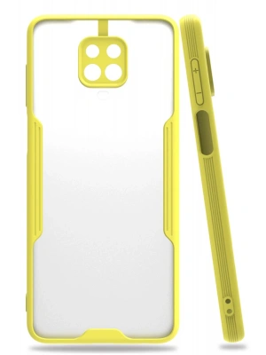 Newface Xiaomi Redmi Note 9S Kılıf Platin Silikon - Sarı