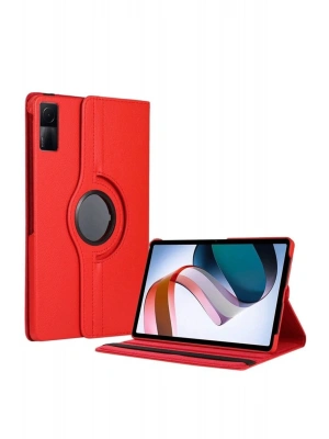 Newface Xiaomi Redmi Pad SE 4G Kılıf 360 Tablet Deri Kılıf - Kırmızı