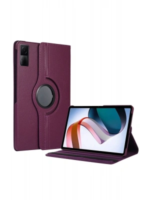 Newface Xiaomi Redmi Pad SE 4G Kılıf 360 Tablet Deri Kılıf - Mürdüm