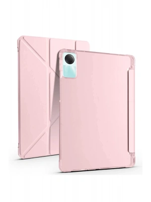 Newface Xiaomi Redmi Pad SE 4G Kılıf Kalemlikli Mars Tablet Kılıfı - Rose Gold