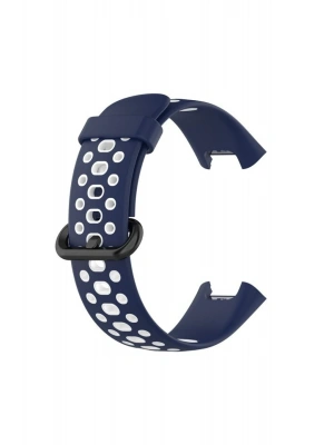 Newface Xiaomi Redmi Watch 2 Spor Delikli Kordon - Lacivert-Beyaz