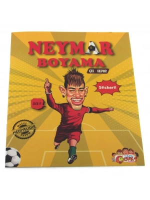 Neymar Çıkartmalı Maskeli Boyama Kitabı