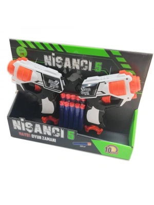 Nişancı Oyuncak Silah Sünger Atan 2li