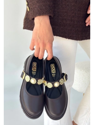 Okira Kahverengi Cilt Oxford Ayakkabı